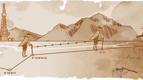 The image was designed by Juliane Egner based on a 1784 map titled "Plat of Georgia land granted to William Few" from the Georgia Archives