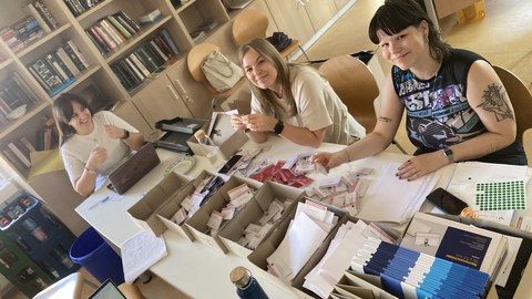 Photo of student assistants