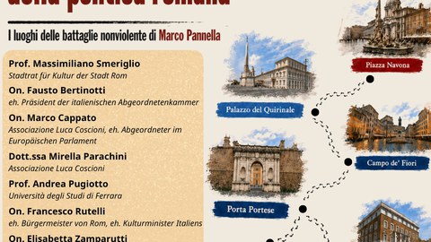 Le piazze e i palazzi della politica romana. I luoghi delle battaglie non violente di Marco Pannella