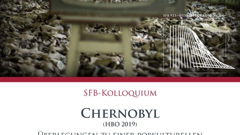 Plakat zur Ankündigung des Vortrags von Prof. Koch am SFB 923 "Bedrohte Ordnungen" am 10. Januar 2020