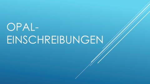 Opaleinschreibung