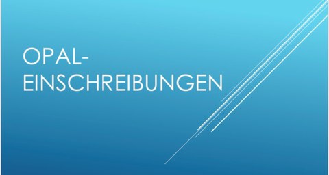 Opaleinschreibung