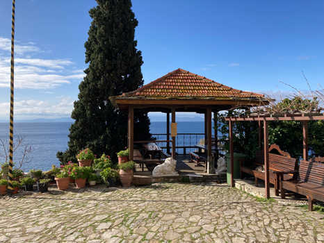 Blick vom Athos auf das Meer