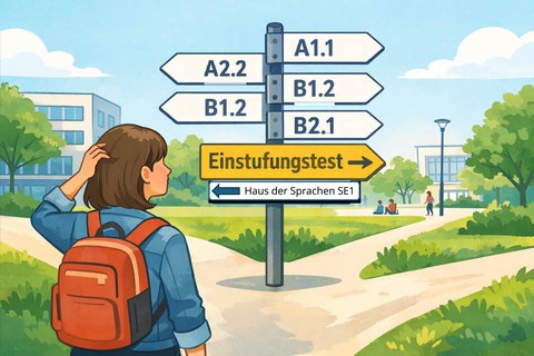 Wegweiser placement test und SE1