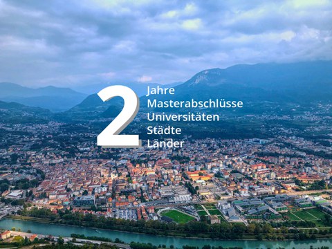 Blick über Trento, 2 Jahre 2 master