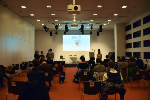 Foto 10 anlässlich der Ausstellungseröffnung „Kubuni – Comics aus Afrika“ im November 2021 in der Zentralbibliothek der Städtischen Bibliotheken Dresden.