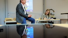 Poster on the occasion of the reading and book presentation of “L’Errance et le Rire. Un nouveau souffle de la littérature antillaise” by Ralph Ludwig on May 4, 2022, at the Faculty SLK of TU Dresden.