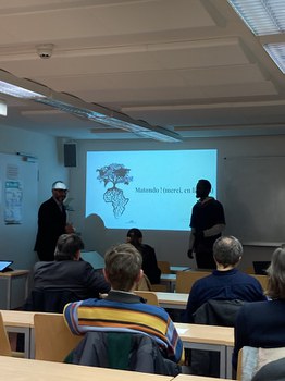 Photo 7 on the occasion of the lecture “Brazzaville – Contemporary Art, Culture, and Society” by Chris Lewis Moumbounou (Brazzaville, Republic of the Congo) on December 3, 2024, at the SLK Faculty of the Technical University of Dresden.