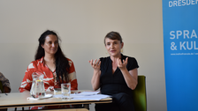 Foto 13 während der Lesung von Audrée Wilhelmy (Quebec) „Bluthaut“ am 25.06.2025 im Institut français Dresden.