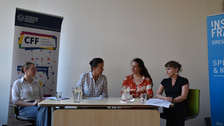 Foto 2 während der Lesung von Audrée Wilhelmy (Quebec) „Bluthaut“ am 25.06.2025 im Institut français Dresden.
