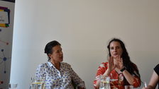 Foto 6 während der Lesung von Audrée Wilhelmy (Quebec) „Bluthaut“ am 25.06.2025 im Institut français Dresden.