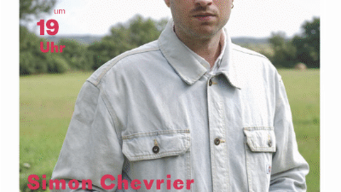 Poster on the occasion of Simon Chevrier's reading “Photo on request” on March 18, 2026, at the Institut français Dresden.