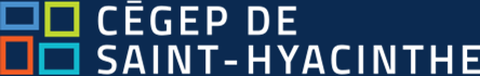Logo of CÉGEP Saint-Hyacinthe (Quebec), https://www.cegepsth.qc.ca/ (blue background)