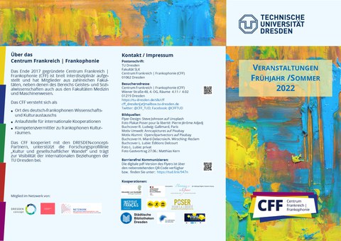CFF Program flyer Spring/Summer 2022, page 1