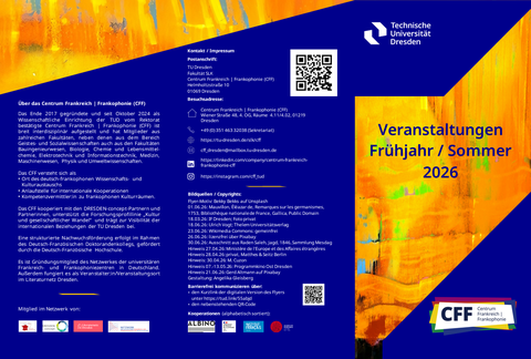 CFF Program Flyer, Summer Semester 2026, Page 1