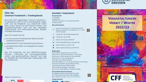CFF Program flyer Fall/Winter 2022/23, page 1