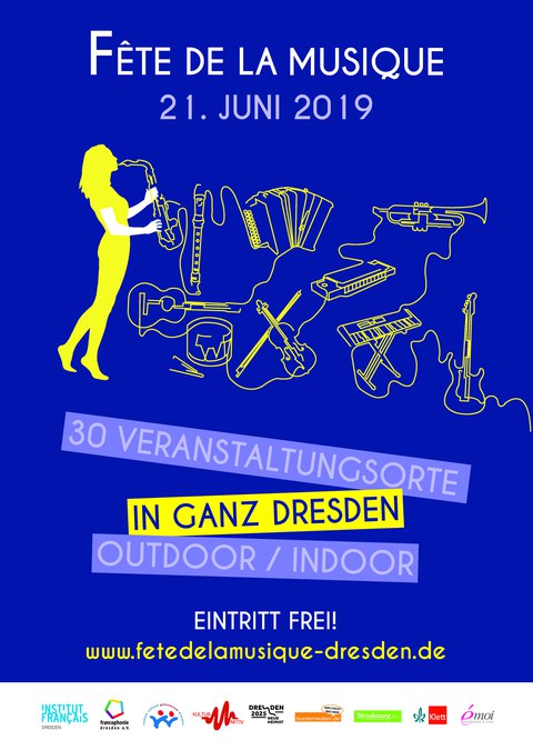 Plaktat anlässlich der Fête de la Musique am 21.06.2019 in Dresden