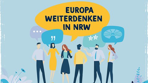 Header anlässlich der Ausschreibung des Seminars "Europa weiterdenken in NRW. Deutsch-Französische Beziehungen: Motor Europas?" vom 16.-18.10.2020 in Bonn.