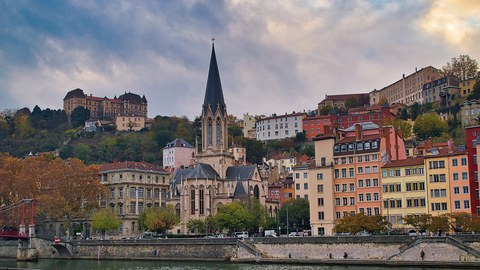 Foto von der Stadt Lyon, Frankreich (Ansicht von Saint-Georges)