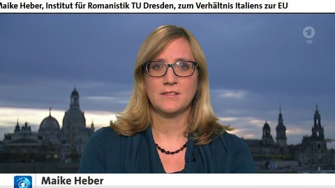 Maike Heber in der Nachrichtensendung von tagesschau24