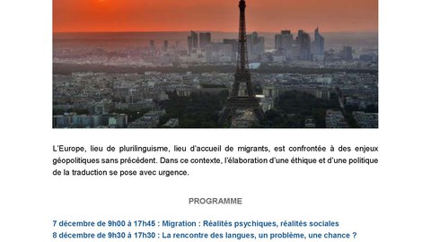 Plakat Internationales Kolloquim INALCO, Paris, 7.-9.12.2017