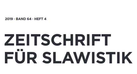 Zeitschrift für Slawistik
