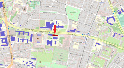 Der Eingang auf dem Campusnavigator