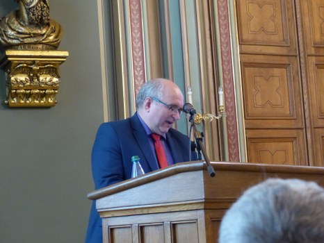 Professor Miroslav Brzezina, Rektor der TU Liberec, bei seinem Grußwort