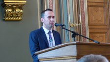 Professor Artur Klimek von der Wirtschaftsuniversität Wroław bei seinem Grußwort