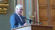 Professor Thorsten Claus, der Direktor des Internationalen Hochschulinstituts Zittau, bei seiner Begrüßungsrede