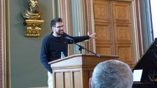 Dr. Anton Potapov, designierter Inhaber der Professur für Bodenbiodiversität, stellt sein Fachgebiet vor.