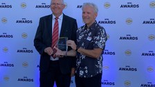 from left, Prize Winner Prof Juergen Czarske and SPIE Vice President Dr Bernard Kress (principal optical architect on the Google Glass project and the partner optical architect on the Hololens team at Microsoft, Director for XR engineering at Google Labs 