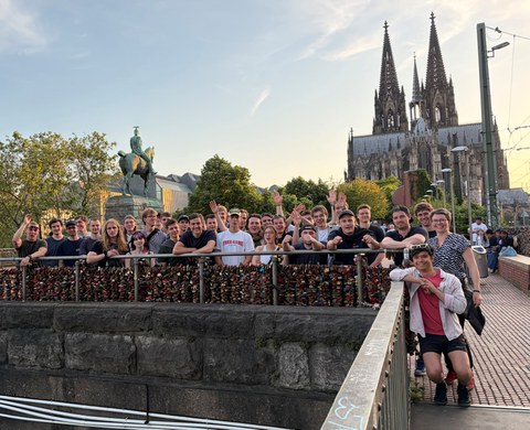 group photo at Cologne cathedral