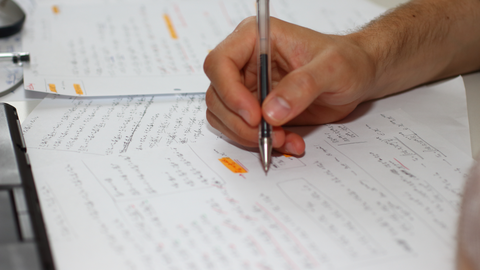 Writing hand