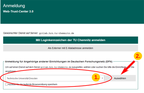Login TUC GitLab