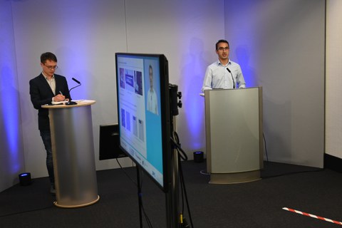 Foto mit Impressionen und Referenten vom GRK-Kolloquium 2021