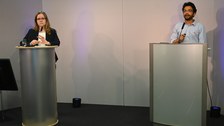 Foto mit Impressionen und Referenten vom GRK-Kolloquium 2021
