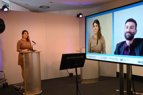 Foto mit Impressionen und Referenten vom GRK-Kolloquium 2021