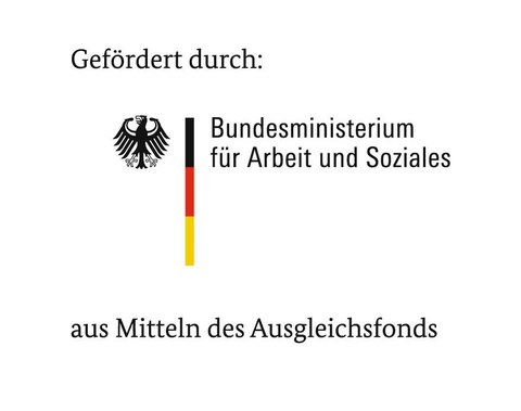 Logo des Bundesministeriums für Arbeit und Soziales Förderung aus den Mitteln des Ausgleichsfonds