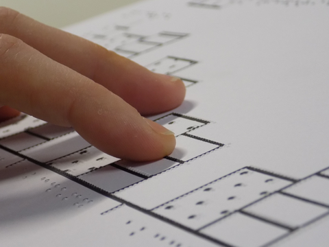 Ertasten eines taktilen Diagramm