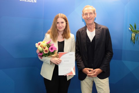 Lidia Roszko und Prof. Dr. Michael Völker (Advisory Consultant SaxMS)