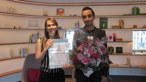 Jeannine Born und Amr Osman beim Deutsche Telekom Female STEM Award 2019 in Bonn