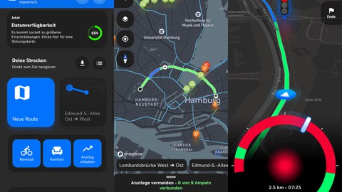 Screenshot zum Fahrradprojekt MoveOn