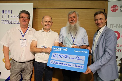 Prof. Gerhard Weber zur Preisverleihung auf der ICCHP in Brno
