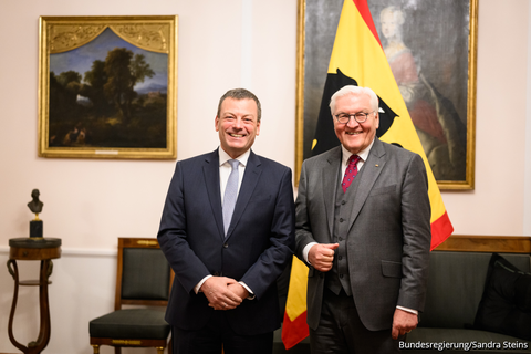 Prof. Wolfgang Lehrer und Bundespräsident Frank-Walter Steinmeier 