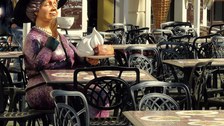 Eistante im Cafe in Dresden