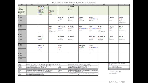 Stundenplan SoSe 21
