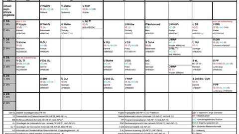 Stundenplan WS 23/24