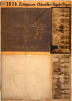 1874. Lichtpausen. Chlorsilber- (Negativ) Prozess