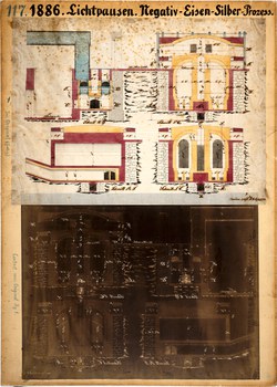 1886. Lichtpausen. Negativ-Eisen-Silber-Prozess
